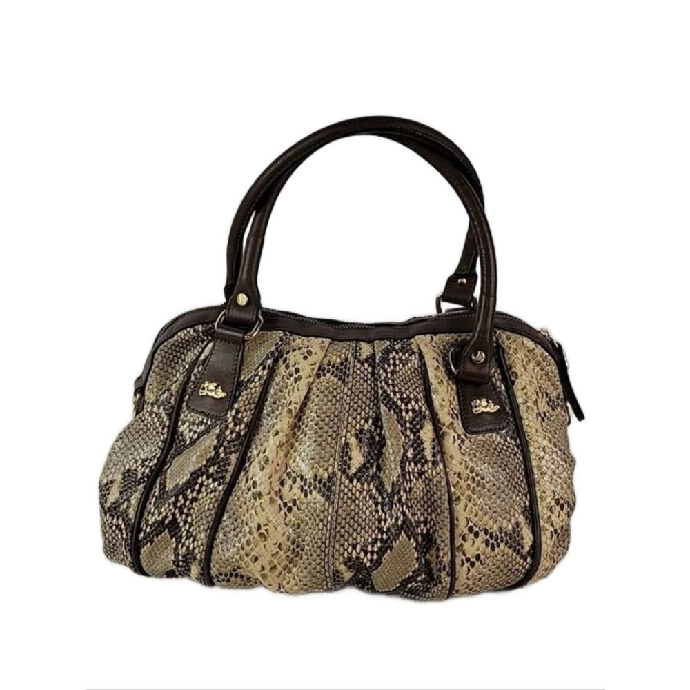 Jenrigo‎ Snakeskin Embossed Leather Women's Satchel